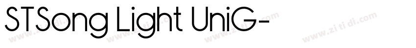 STSong Light UniG字体转换
